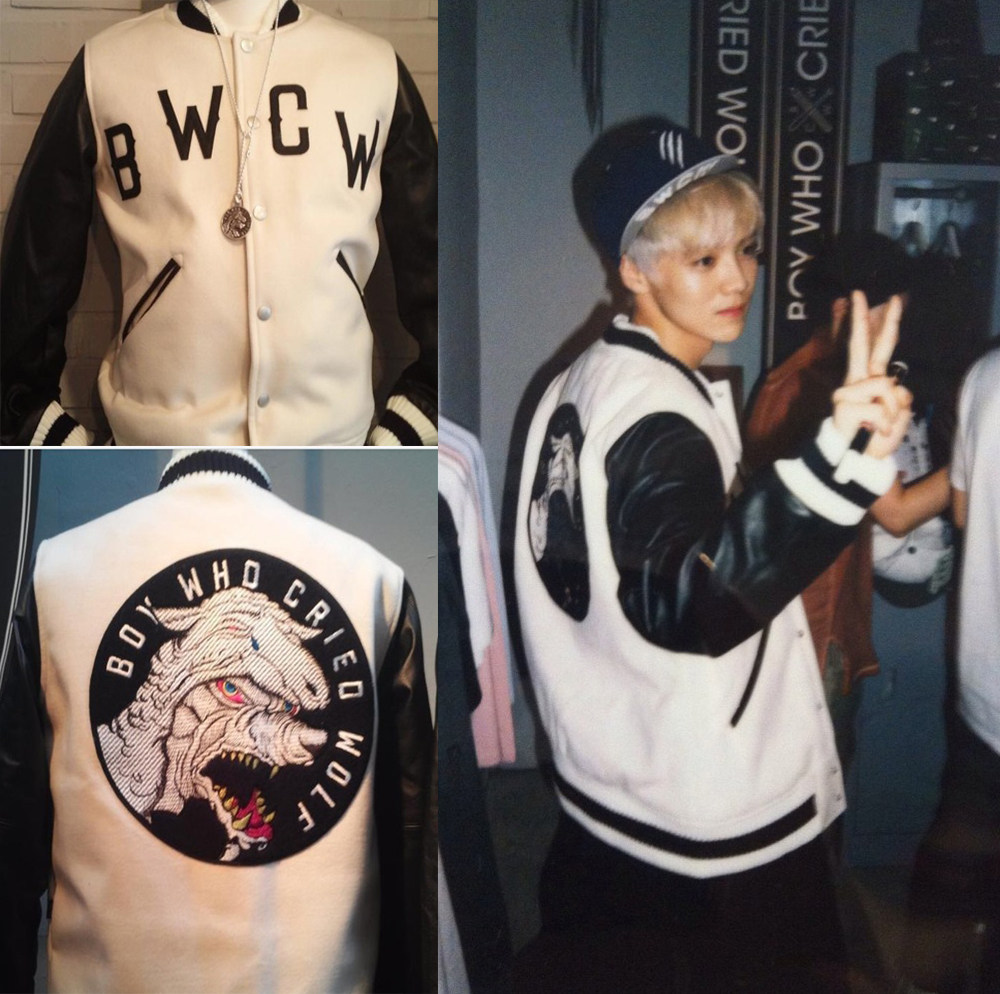 exo bwcw 鹿晗明星同款 棒球服 卫衣 秋冬夹棉外套 厚款
