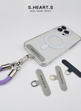 SHEARTS挂绳夹片手机链斜挎绳辅助挂钩牛津布牢固定电话连接垫片