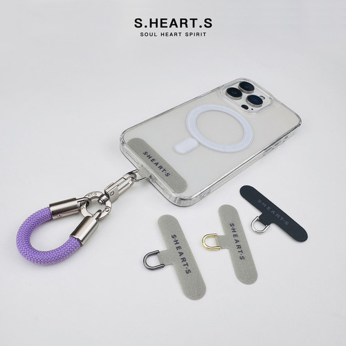 SHEARTS挂绳夹片手机链斜挎绳辅助挂钩牛津布牢固定电话连接垫片