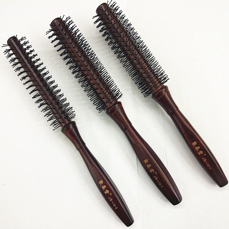 聚森堂直纹实木鬃毛梨花卷发梳子