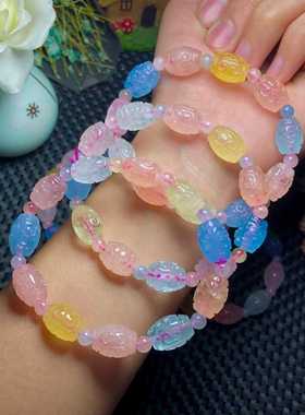 摩根石桶珠加隔珠回纹