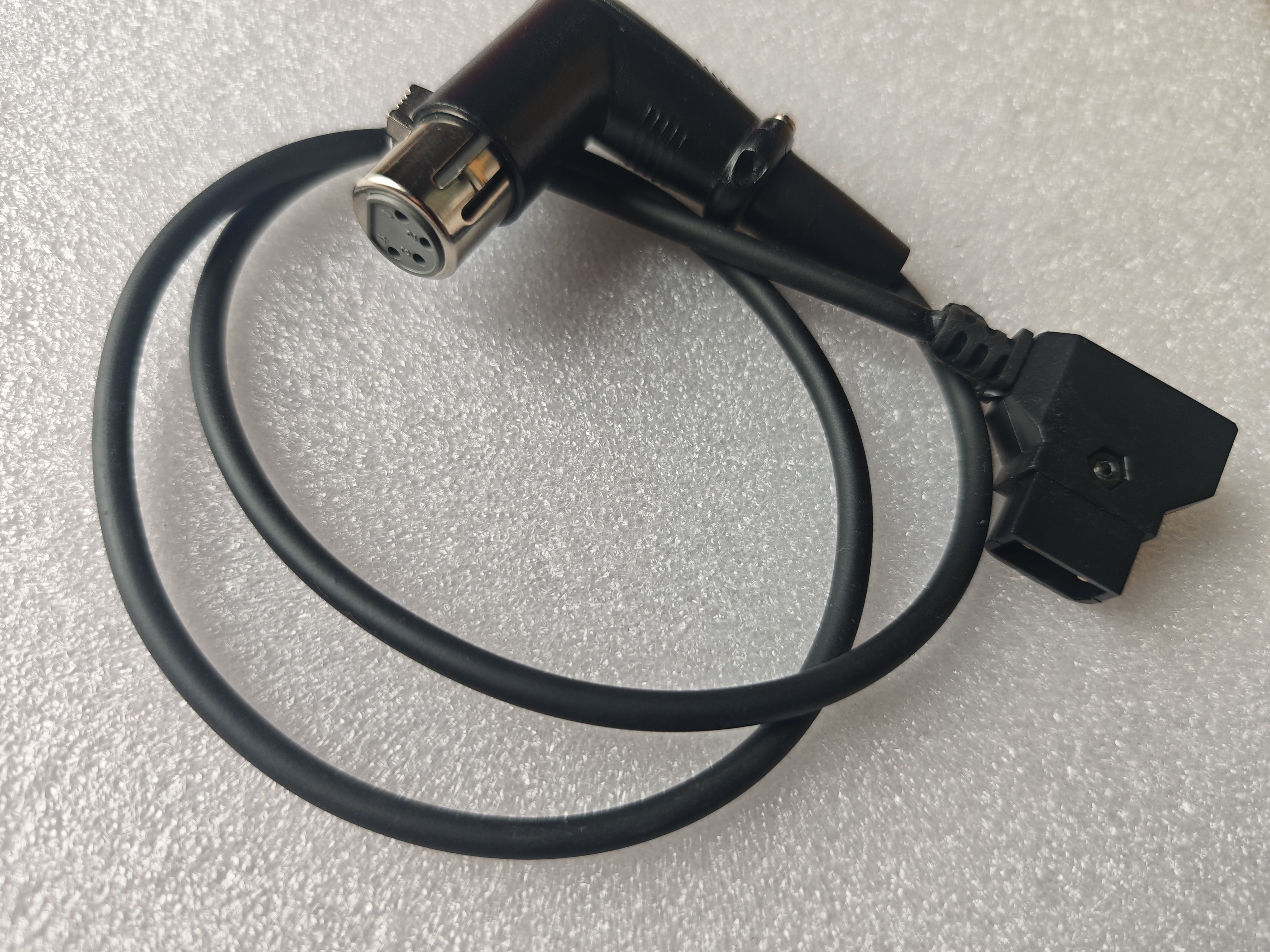 DTAP B口转卡农4针母弯头，安东电源线插头转XLR 4针，大监供电线