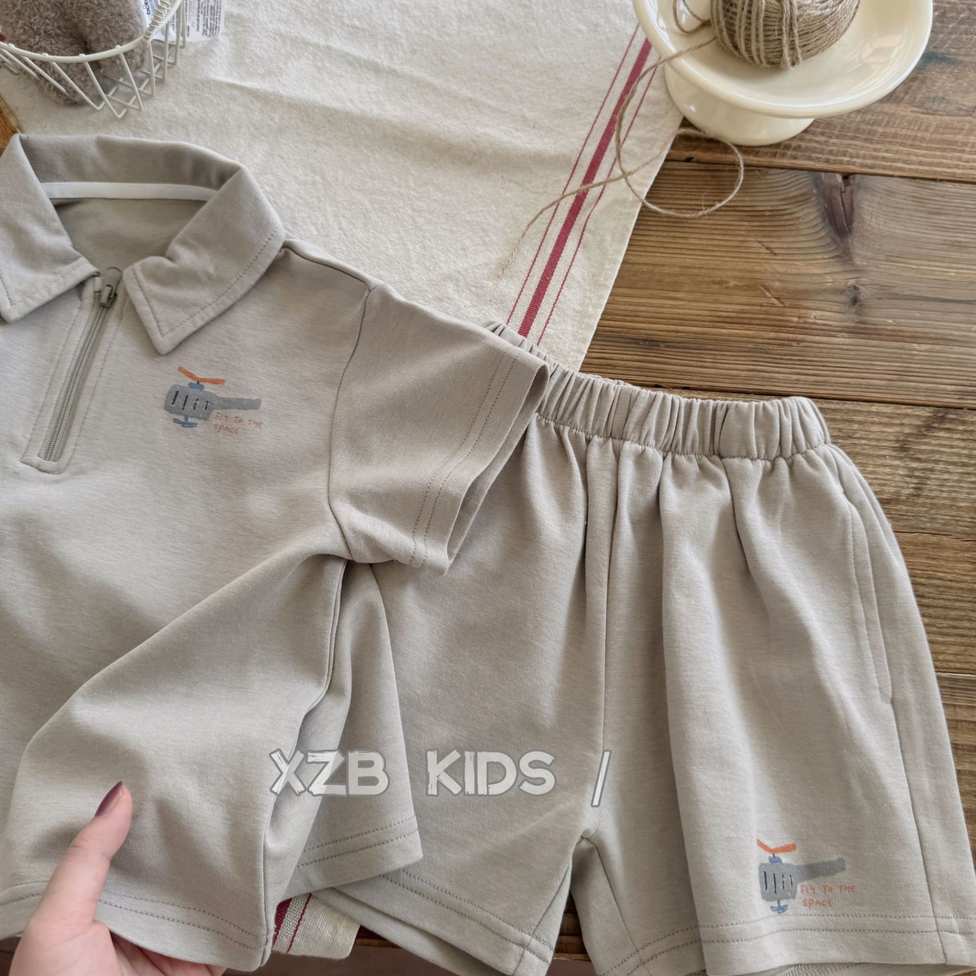 2025新款套装男女宝宝时髦洋气夏季POLO衫儿童薄款短袖两件套