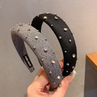 高颅顶海绵黑色发箍轻奢