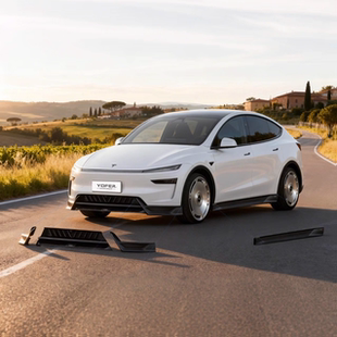 特斯拉Model焕新Y升级加装YOFER外观包围套件前唇侧裙后唇尾翼