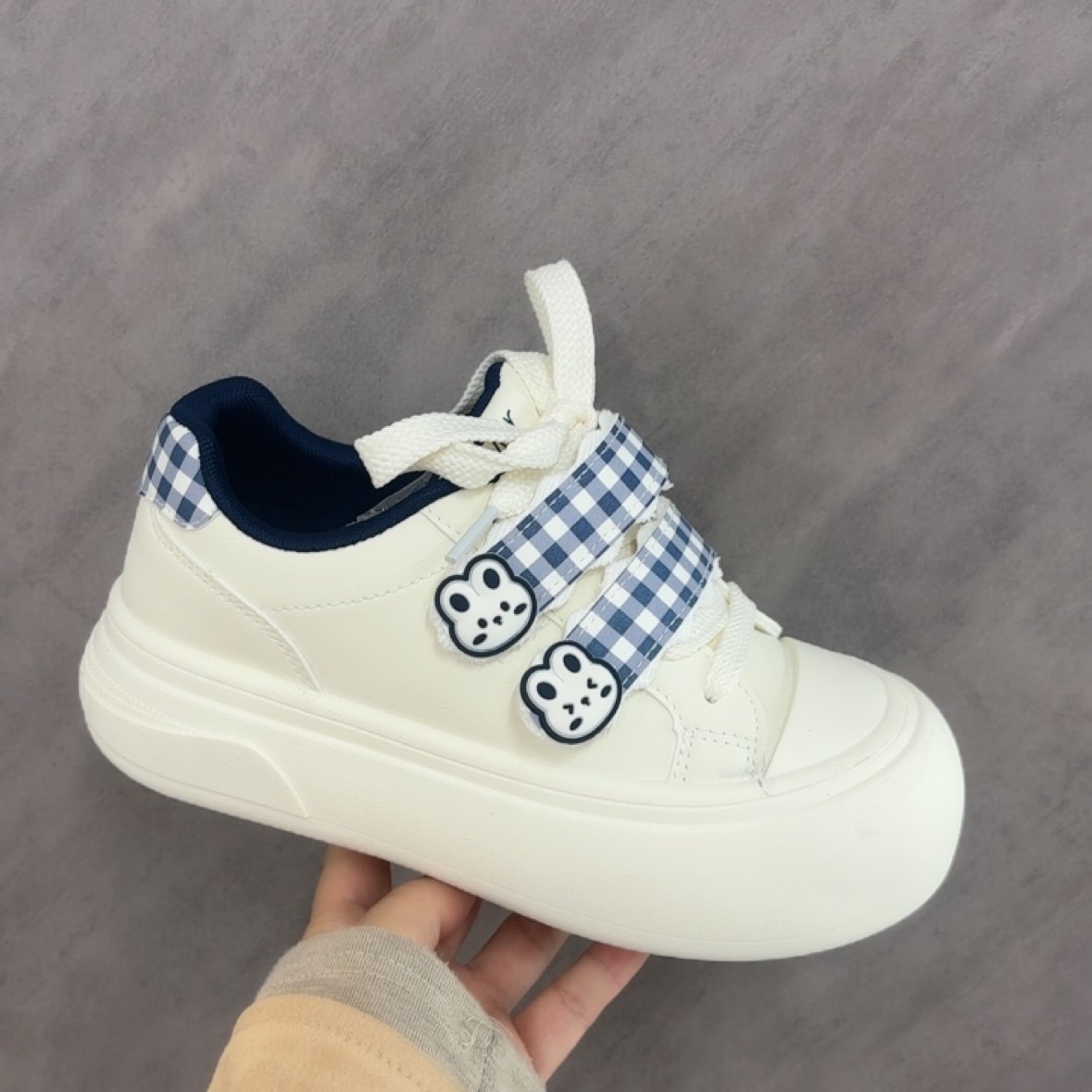 2026新款春季厚底板鞋女款休闲小白鞋百搭鞋子萌丑面包鞋7021,女鞋,时尚休闲鞋,淘宝优惠券,粉丝福利购,淘宝优惠卷