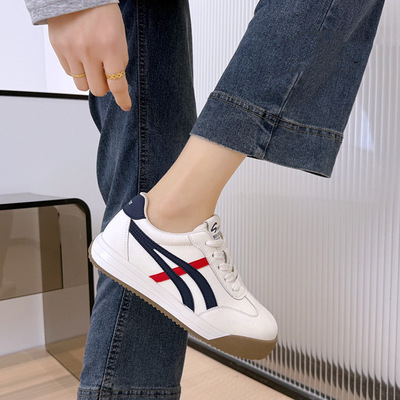 厚底增高老爹鞋2026春秋新轻便旅游鞋平底休闲女鞋ins百搭阿7826