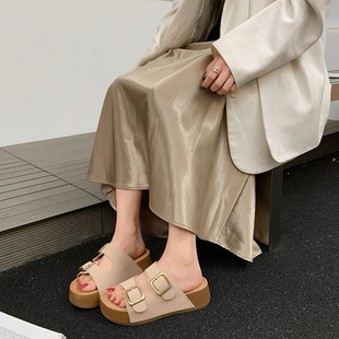 2605 平底一字拖2026一脚蹬超软耐磨女低跟日常百搭轻便宽松凉拖鞋