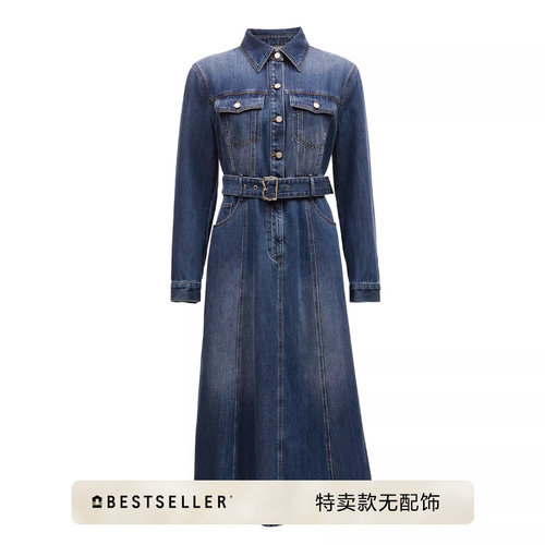 [特卖无配饰]绫致Vero Moda连衣裙女纤维收腰A字牛仔裙