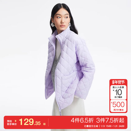 t区绫致Vero Moda棉服24秋冬休闲舒适简约纯色外套女时尚