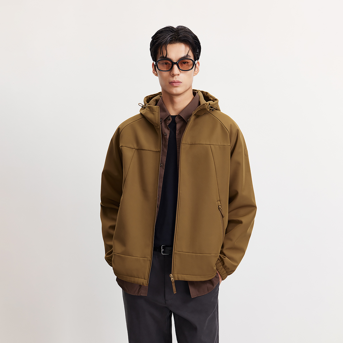 绫致杰克琼斯男上衣夹克连帽户外运动风略宽松百搭外套休闲男