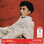 jq区绫致杰克琼斯秋冬NBA联名鹈鹕队时尚 潮略宽松尖领夹克外套男