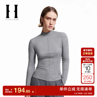 绫致SEASON HIGH女装冬季新款日常基础百搭打底衫高领长袖T恤