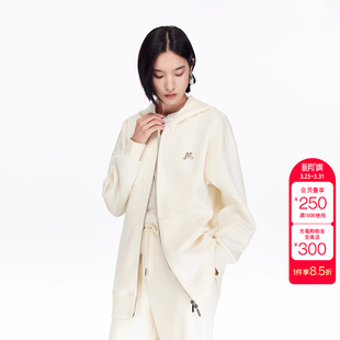 子捏褶宽松休闲连帽外套时尚 绫致Vero 袖 新款 百搭 Moda卫衣秋季