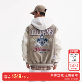 新款 绫致杰克琼斯NBA联名款 鹈鹕队男春季 可拆卸连帽棉服棉衣外套