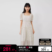 绫致Vero Moda连衣裙2024春夏甜美少女碎花蛋糕裙方领娃娃裙