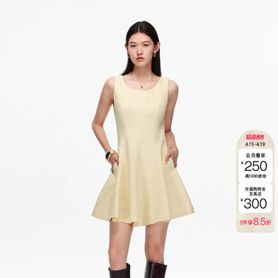 绫致Vero Moda连衣裙秋季新款含棉后身拉链A字裙百搭