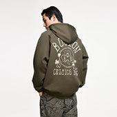 绫致杰克琼斯冬新款 NBA联名凯尔特人队潮流百搭抽绳连帽卫衣