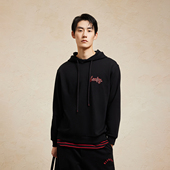 jq区绫致杰克琼斯CNY系列蛇年时尚 百搭肌理印花宽松连帽卫衣男