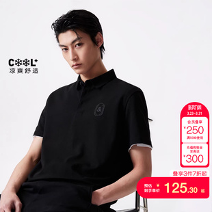 时尚 tq区绫致杰克琼斯秋冬翻领领口常规商务休闲POLO衫 短袖