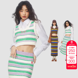 绫致MLMR多巴胺穿搭针织条纹背心