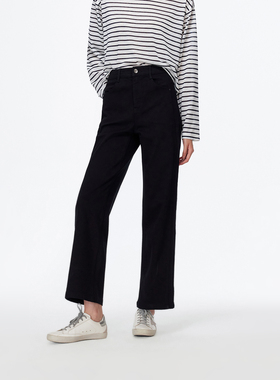 vq区绫致Vero Moda牛仔裤25秋冬莱赛尔九分加绒复古显瘦直筒裤