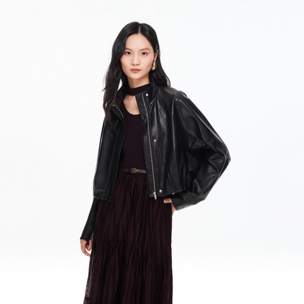绫致Vero Moda夹克2026春季新款PU通勤百搭短款外套简约休闲