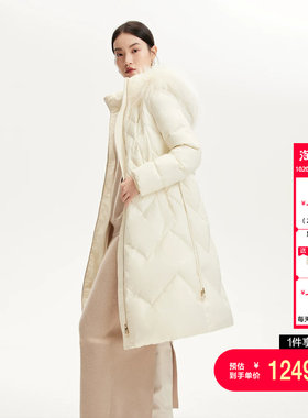 貉子毛领羽绒服VeroModa