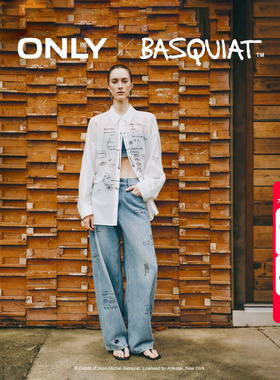 绫致ONLY2026夏季新款BASQUIAT联名高腰香蕉裤牛仔裤女