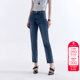 牛仔裤 九分直筒裤 女 脚口毛边高腰修身 绫致ONLY2025秋冬新款
