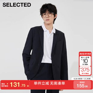 外套上衣男 绫致SELECTED思莱德暗条纹休闲风西装 专区到手1折起