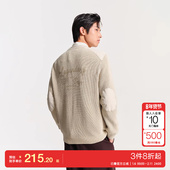 潮流百搭水洗字母印花基础圆领毛针织衫 k区绫致杰克琼斯冬季 时尚