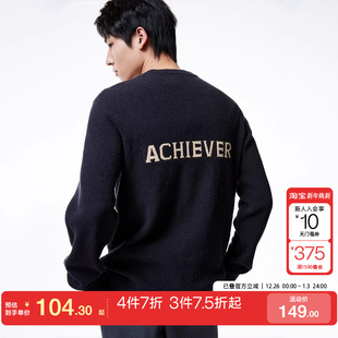 男装 字母印花针织衫 胸前个性 tq区绫致杰克琼斯25春夏男士