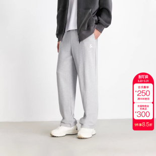 百搭休闲纯棉舒适松紧抽绳运动直筒卫裤 绫致杰克琼斯男新款 经典