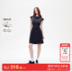 绫致ONLY25春夏纯棉收腰单排扣口袋无袖 翻领短裙牛仔连衣裙女