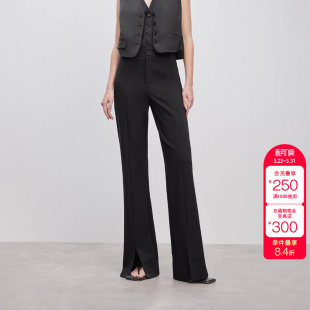 休闲裤 绫致ONLY秋冬新款 长裤 面料喇叭裤 女 通勤风西裤