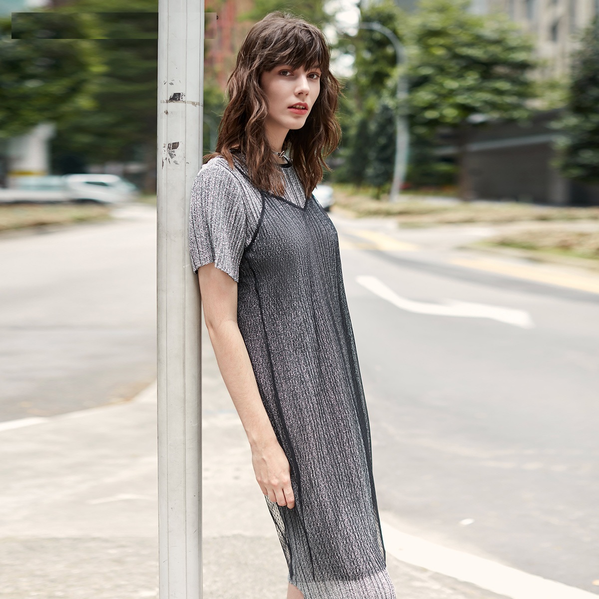Vero Moda¶ÌÐä½ð´ÐTÐôµõ´øÁ¬ÒÂȹÁ½¼þÌ×|318161505