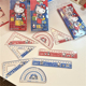 HELLOKITTY礼盒装 套尺4件套学生文具三角直尺半圆尺数学文具学习