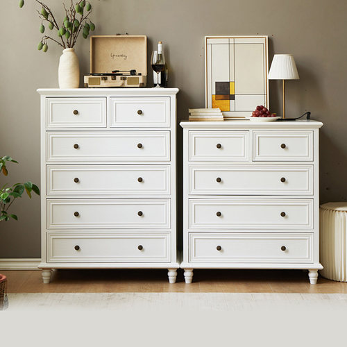 木之情实木松木美式斗柜