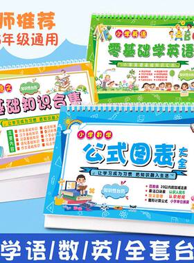 一至六年级小学数学公式图表速算大全台历认知卡小学语文公式台历
