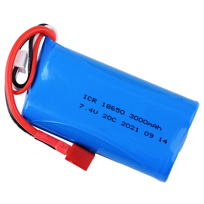 드론 원격 제어 장난감 자동차 더블 말 배터리 T 헤드 18650 모델 항공기 리튬 배터리 7.4V3000MAH20C 스팟
