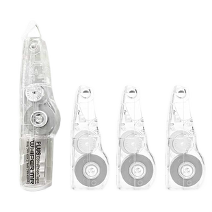 樱花透明款PLUS日本普乐士隐形修正带+1加3实惠装 WH-625涂改带可换替芯5mm库洛米615限定版改正带小学生用