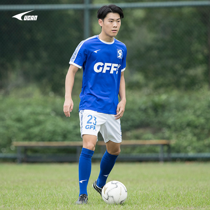 ucan锐克新款足球套服中小学足球比赛队服短袖运动训练服定制球衣