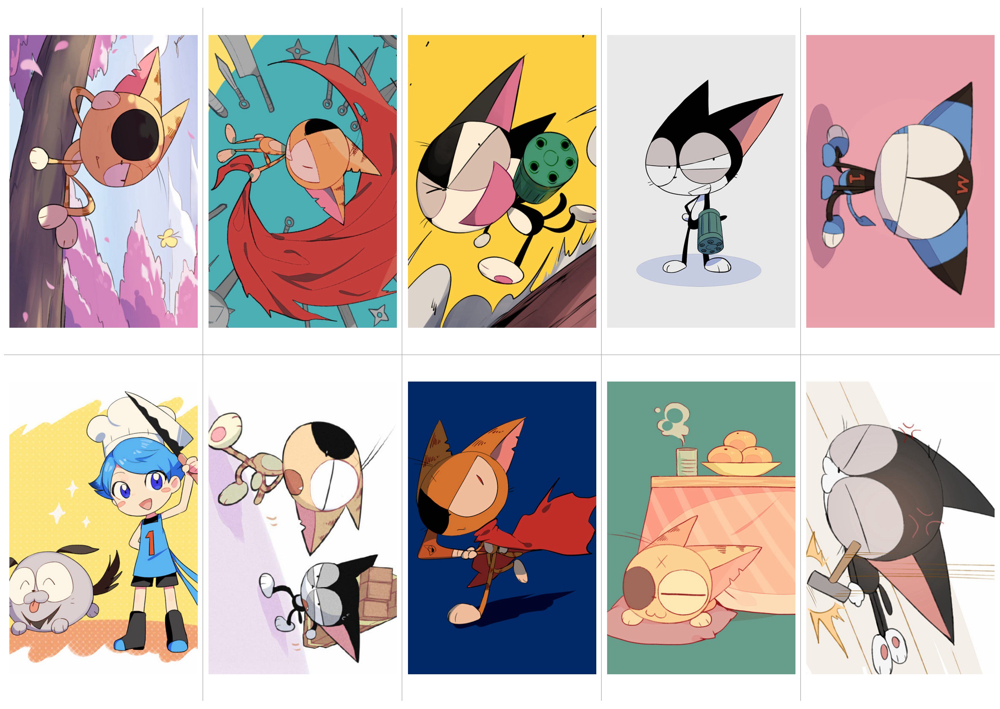 超级酷乐猫动漫周边防水公交校园饭卡水晶磨砂卡贴贴纸10张