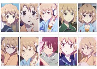 花开伊吕波动漫小卡贴贴纸马口铁吧唧徽章挂饰串卡镭射哑光