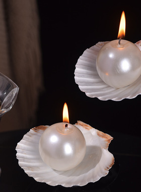 贝壳珍珠香薰蜡烛礼盒小众高级感香氛生日礼物香薰蜡烛套装送女友