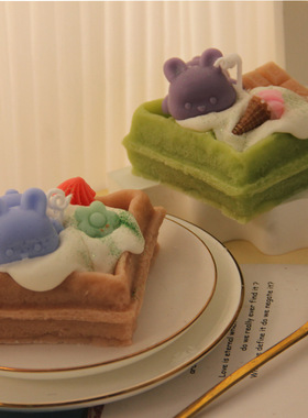 趴趴兔香薰蜡烛香氛礼盒华夫饼兔兔蜡烛节日礼物送闺蜜小礼物摆件