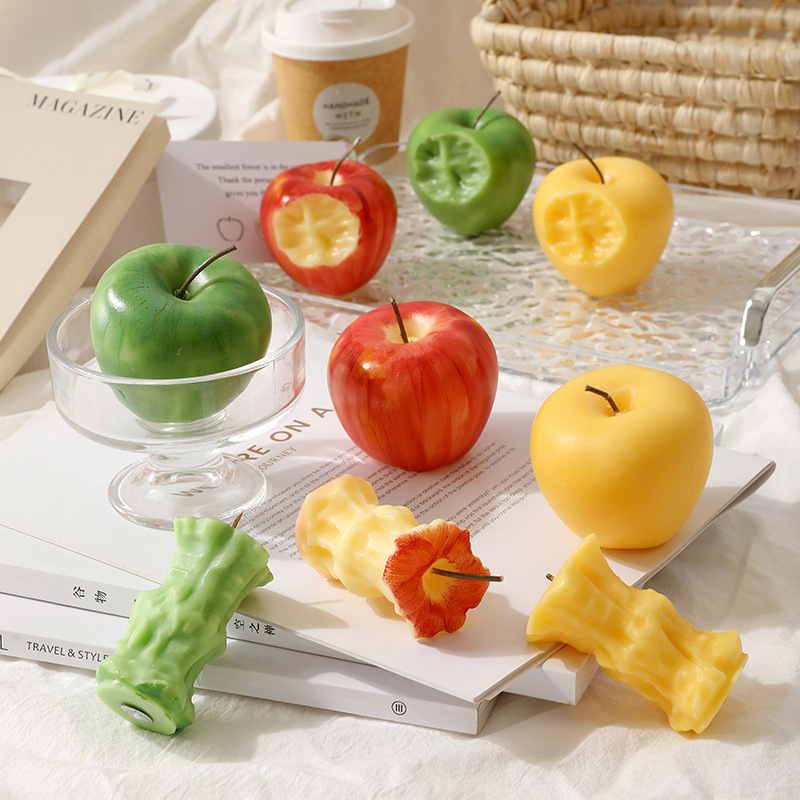 圣诞礼物香薰蜡烛仿真苹果造型香氛蜡烛摆件伴手礼氛围感生日礼物