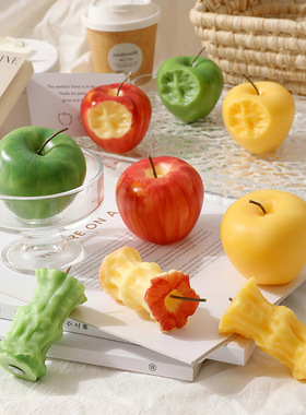 圣诞礼物香薰蜡烛仿真苹果造型香氛蜡烛摆件伴手礼氛围感生日礼物