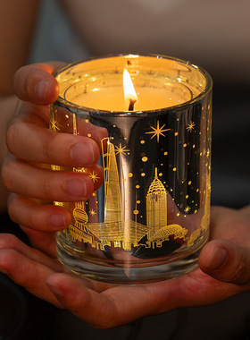 低温蜡烛led电镀香薰蜡烛礼盒伴手礼物卧室小众高级感生日送女生